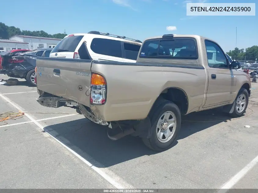 2004 Toyota Tacoma VIN: 5TENL42N24Z435900 Lot: 42632389