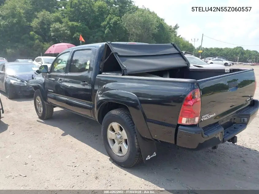 2005 Toyota Tacoma Base V6 VIN: 5TELU42N55Z060557 Lot: 42622953