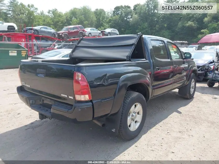 2005 Toyota Tacoma Base V6 VIN: 5TELU42N55Z060557 Lot: 42622953