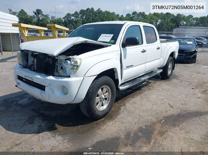 2005 Toyota Tacoma Prerunner V6 VIN: 3TMKU72N05M001264 Lot: 42783418