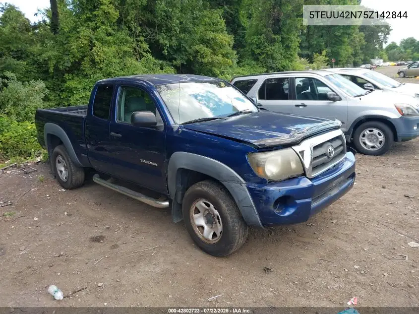 2005 Toyota Tacoma Base V6 VIN: 5TEUU42N75Z142844 Lot: 42802723
