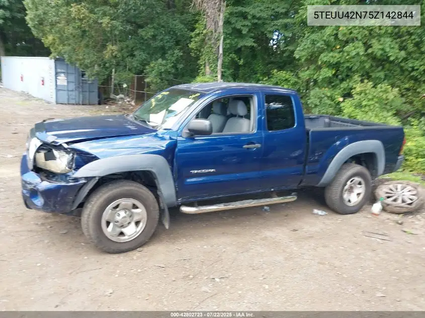 2005 Toyota Tacoma Base V6 VIN: 5TEUU42N75Z142844 Lot: 42802723