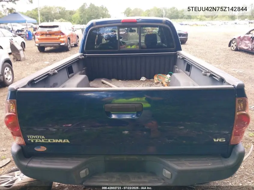 2005 Toyota Tacoma Base V6 VIN: 5TEUU42N75Z142844 Lot: 42802723