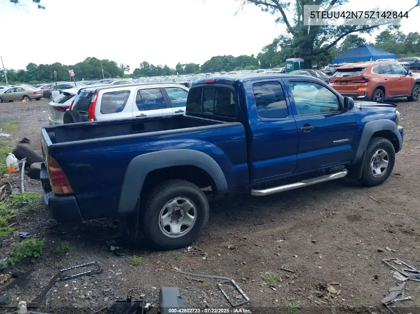 2005 Toyota Tacoma Base V6 VIN: 5TEUU42N75Z142844 Lot: 42802723