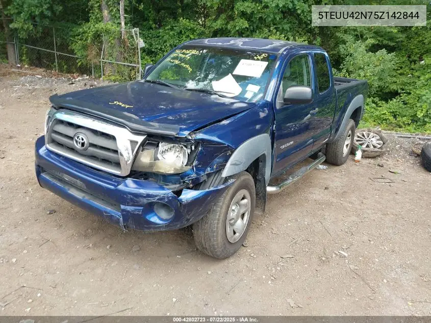 2005 Toyota Tacoma Base V6 VIN: 5TEUU42N75Z142844 Lot: 42802723