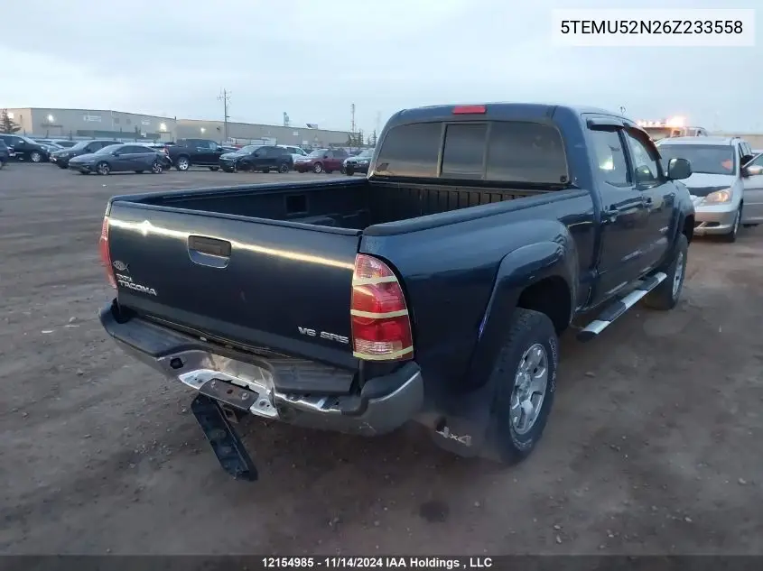 2006 Toyota Tacoma Double Cab Long Bed VIN: 5TEMU52N26Z233558 Lot: 12154985