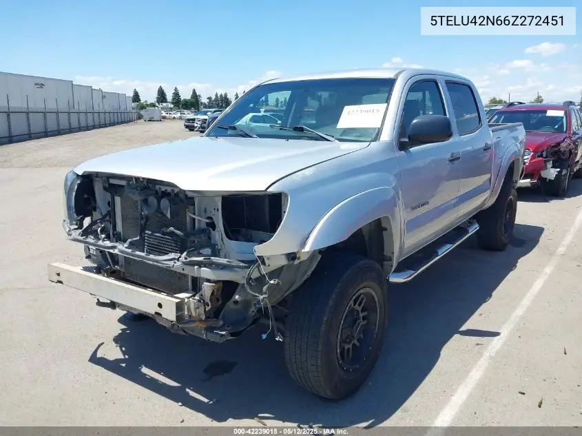 2006 Toyota Tacoma Base V6 VIN: 5TELU42N66Z272451 Lot: 42239015