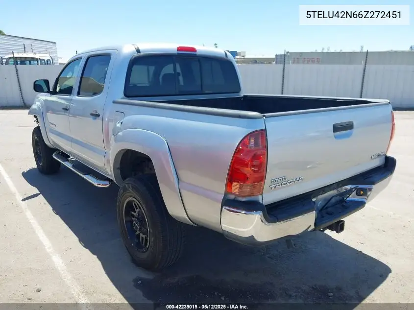 2006 Toyota Tacoma Base V6 VIN: 5TELU42N66Z272451 Lot: 42239015