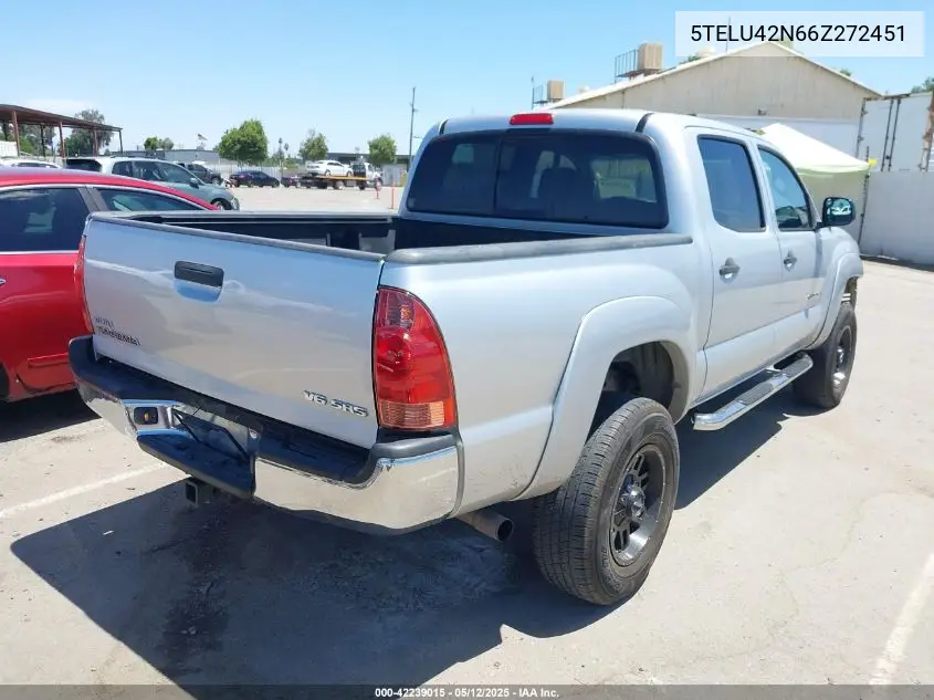 2006 Toyota Tacoma Base V6 VIN: 5TELU42N66Z272451 Lot: 42239015