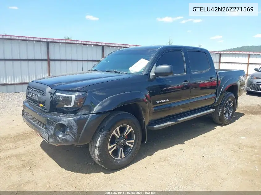 2006 Toyota Tacoma Double Cab VIN: 5TELU42N26Z271569 Lot: 42671914