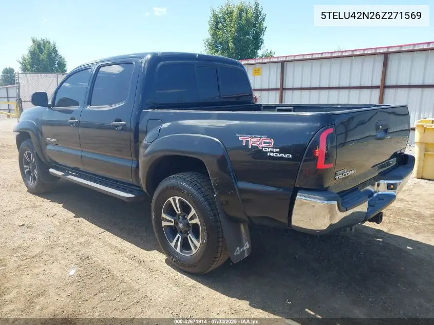 2006 Toyota Tacoma Double Cab VIN: 5TELU42N26Z271569 Lot: 42671914