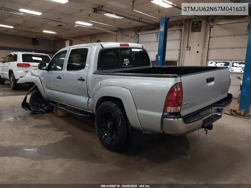 2007 Toyota Tacoma Prerunner V6 VIN: 3TMJU62N67M041633 Lot: 41888716