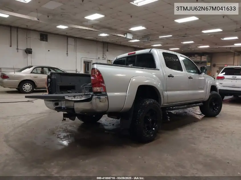 2007 Toyota Tacoma Prerunner V6 VIN: 3TMJU62N67M041633 Lot: 41888716