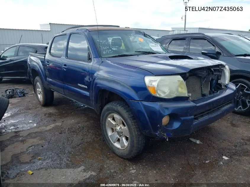 2007 Toyota Tacoma Base V6 VIN: 5TELU42N07Z435063 Lot: 42600875