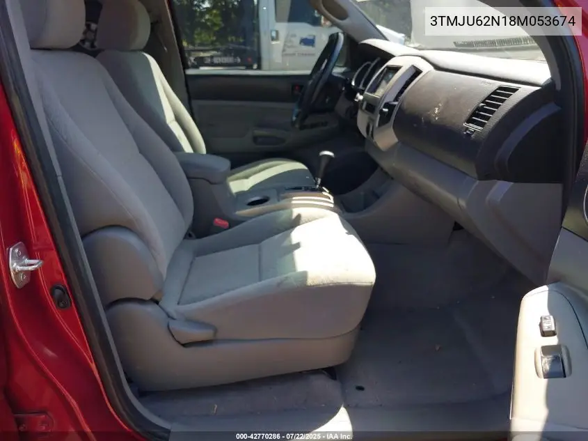 2008 Toyota Tacoma Prerunner V6 VIN: 3TMJU62N18M053674 Lot: 42770286
