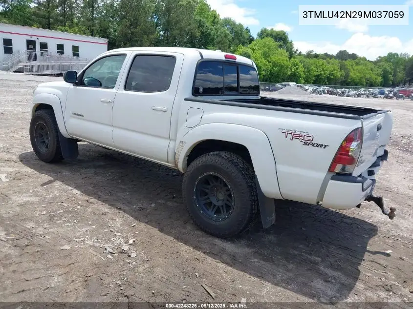 2009 Toyota Tacoma Base V6 VIN: 3TMLU42N29M037059 Lot: 42248226