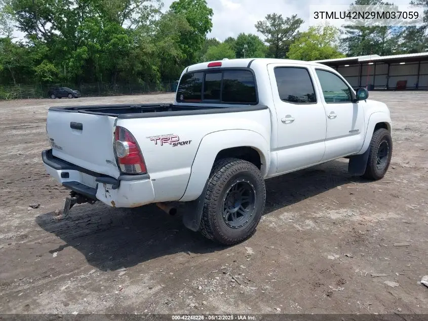2009 Toyota Tacoma Base V6 VIN: 3TMLU42N29M037059 Lot: 42248226