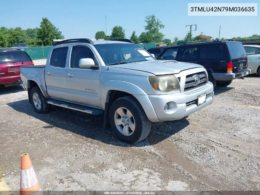 2009 Toyota Tacoma Base V6 VIN: 3TMLU42N79M036635 Lot: 42638201