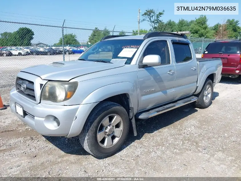 2009 Toyota Tacoma Base V6 VIN: 3TMLU42N79M036635 Lot: 42638201