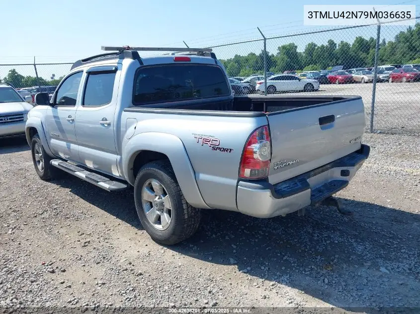 2009 Toyota Tacoma Base V6 VIN: 3TMLU42N79M036635 Lot: 42638201