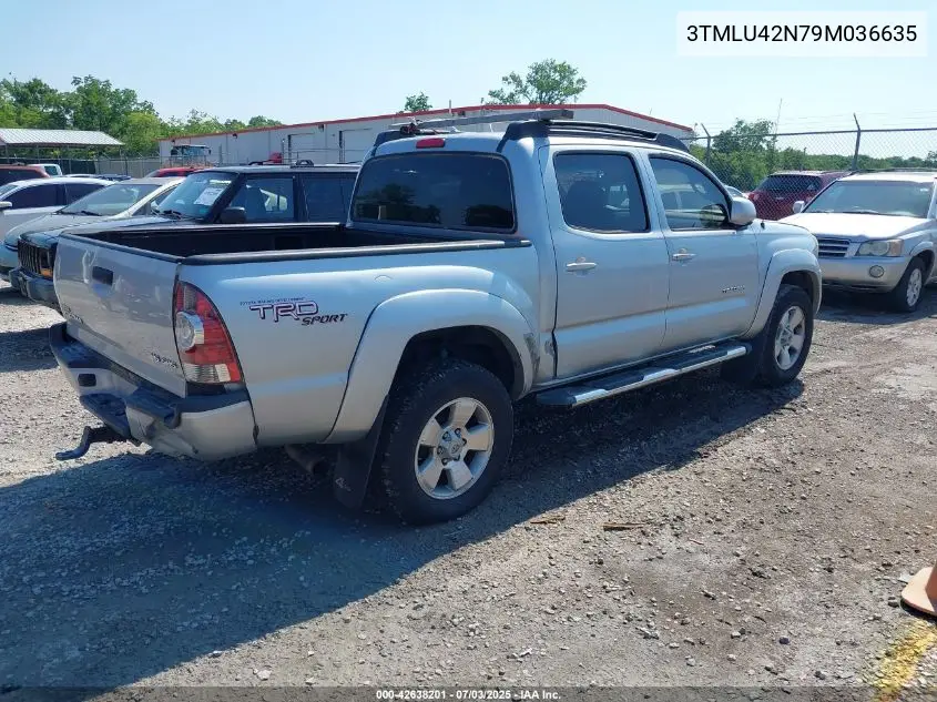 2009 Toyota Tacoma Base V6 VIN: 3TMLU42N79M036635 Lot: 42638201