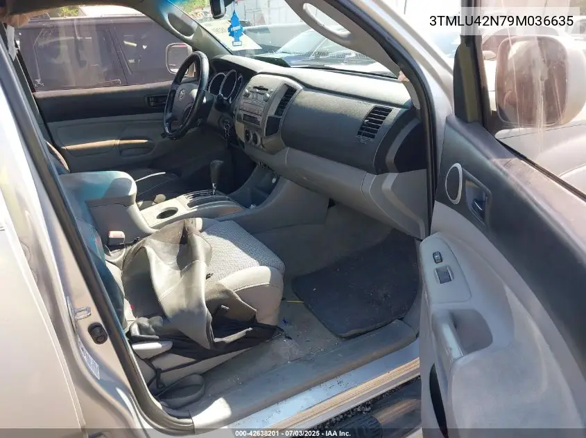 2009 Toyota Tacoma Base V6 VIN: 3TMLU42N79M036635 Lot: 42638201
