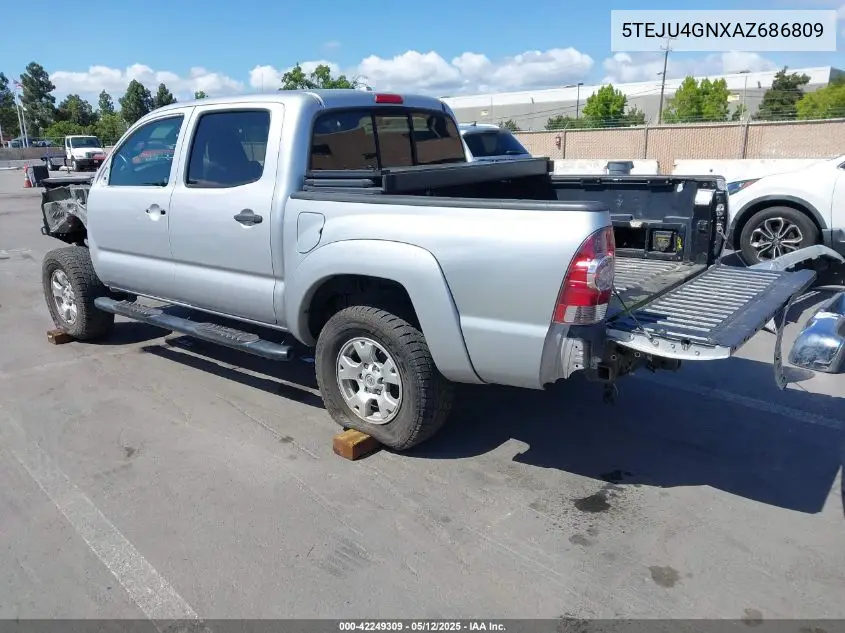 2010 Toyota Tacoma Prerunner V6 VIN: 5TEJU4GNXAZ686809 Lot: 42249309