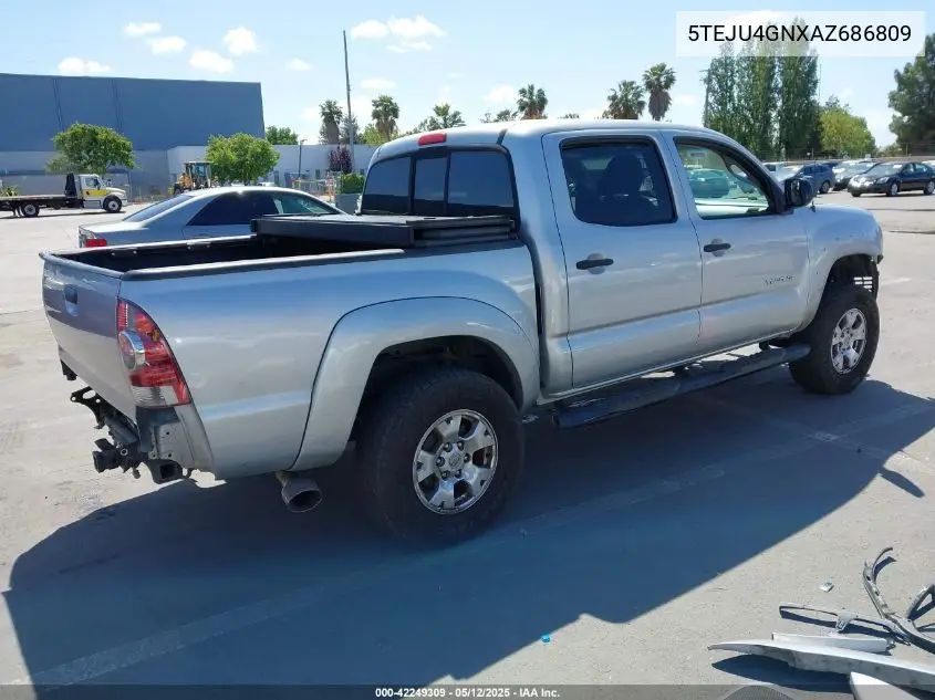2010 Toyota Tacoma Prerunner V6 VIN: 5TEJU4GNXAZ686809 Lot: 42249309
