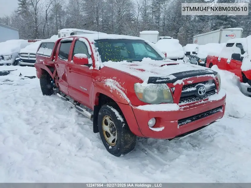 2011 Toyota Tacoma V6 VIN: 3TMMU4FNXBM030610 Lot: 12247554