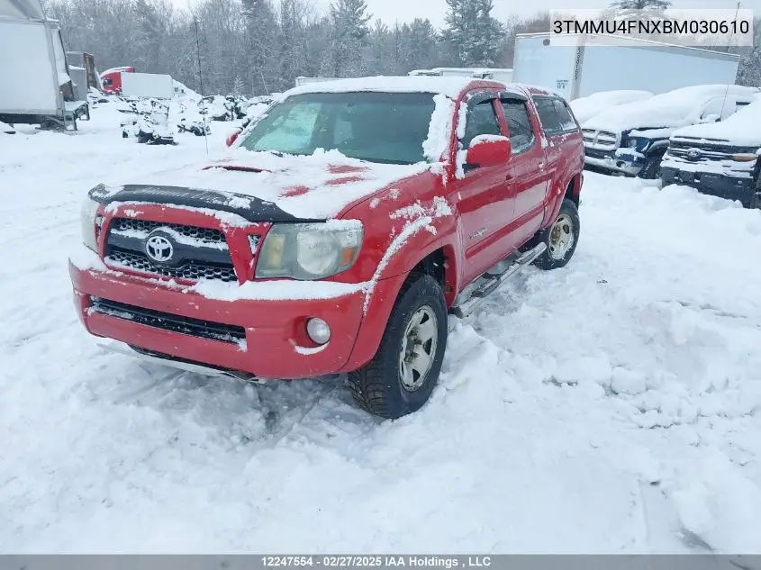 2011 Toyota Tacoma V6 VIN: 3TMMU4FNXBM030610 Lot: 12247554