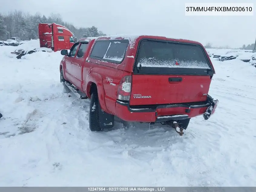 2011 Toyota Tacoma V6 VIN: 3TMMU4FNXBM030610 Lot: 12247554