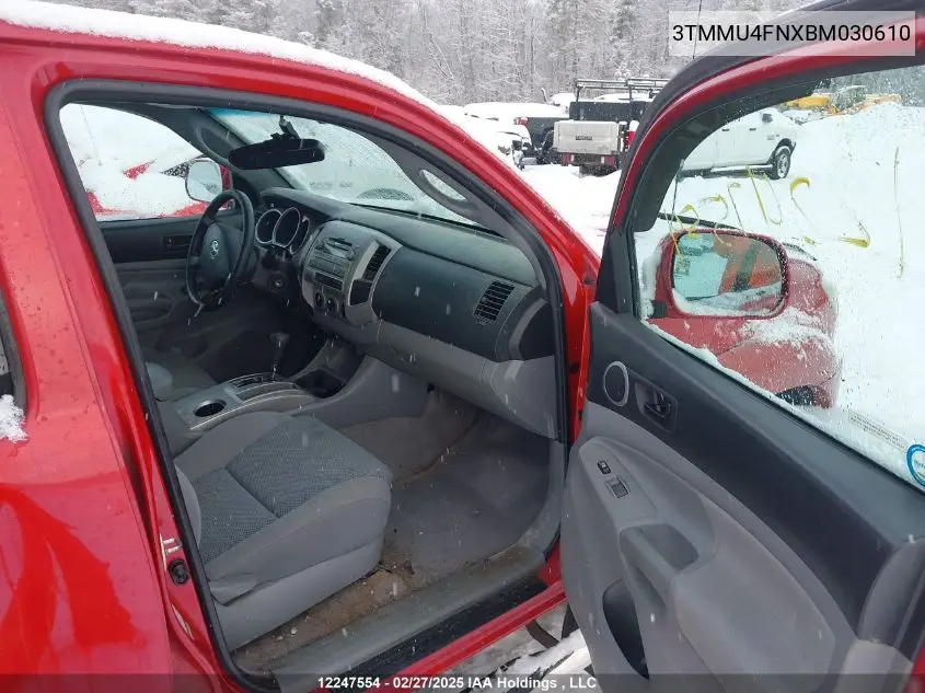 2011 Toyota Tacoma V6 VIN: 3TMMU4FNXBM030610 Lot: 12247554