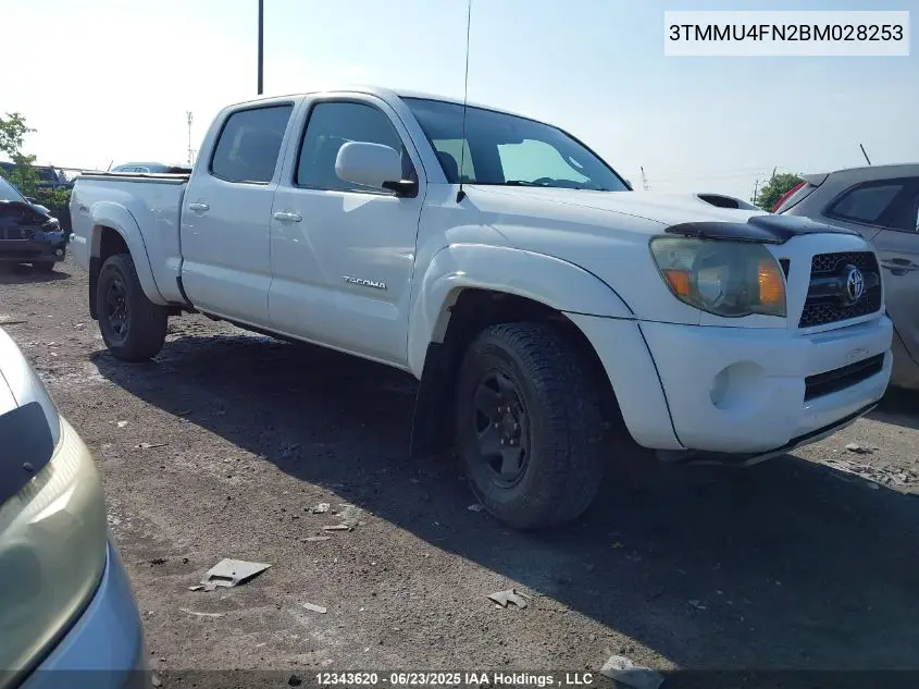 2011 Toyota Tacoma V6 VIN: 3TMMU4FN2BM028253 Lot: 12343620