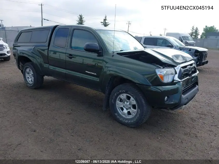 2012 Toyota Tacoma VIN: 5TFUU4EN2CX045194 Lot: 12336087