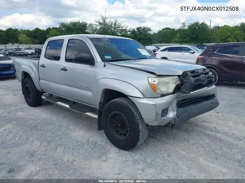 2012 Toyota Tacoma Prerunner VIN: 5TFJX4GN0CX012508 Lot: 42246410