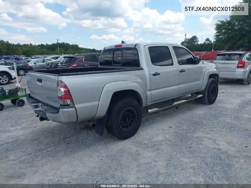 2012 Toyota Tacoma Prerunner VIN: 5TFJX4GN0CX012508 Lot: 42246410