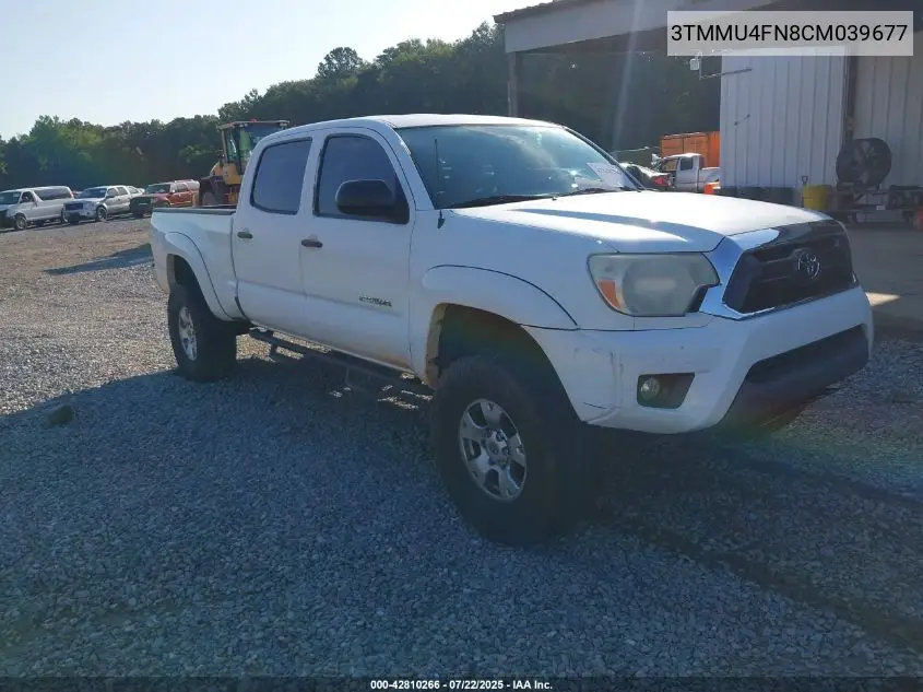 2012 Toyota Tacoma Base V6 VIN: 3TMMU4FN8CM039677 Lot: 42810266