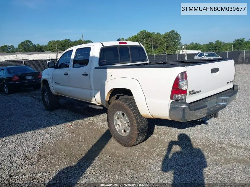 2012 Toyota Tacoma Base V6 VIN: 3TMMU4FN8CM039677 Lot: 42810266