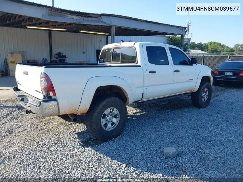 2012 Toyota Tacoma Base V6 VIN: 3TMMU4FN8CM039677 Lot: 42810266