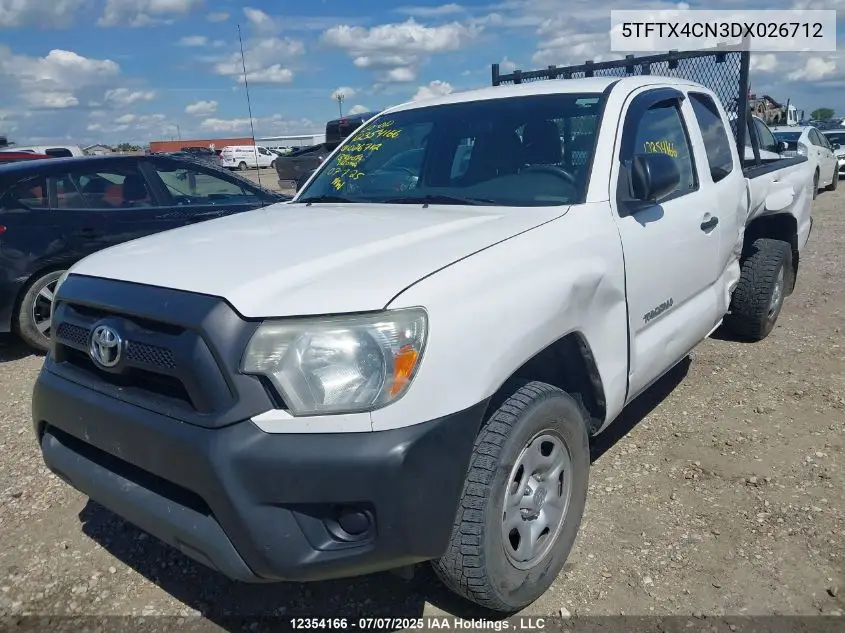 2013 Toyota Tacoma Access Cab VIN: 5TFTX4CN3DX026712 Lot: 12354166