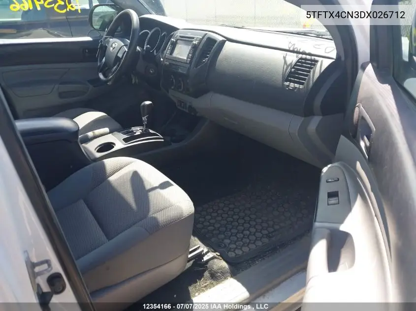 2013 Toyota Tacoma Access Cab VIN: 5TFTX4CN3DX026712 Lot: 12354166