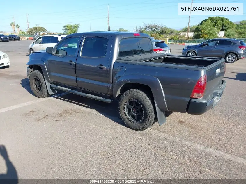 2013 Toyota Tacoma Prerunner VIN: 5TFJX4GN6DX020761 Lot: 41766230