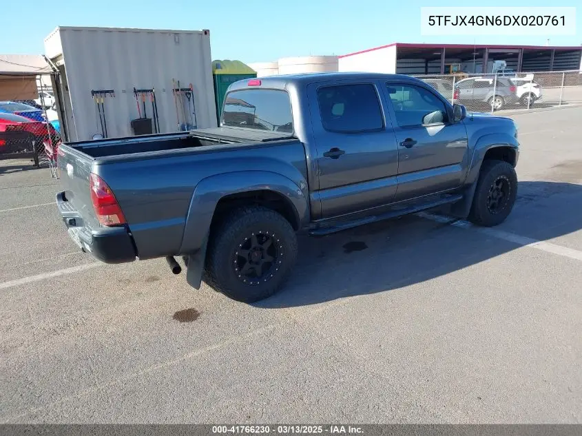 2013 Toyota Tacoma Prerunner VIN: 5TFJX4GN6DX020761 Lot: 41766230
