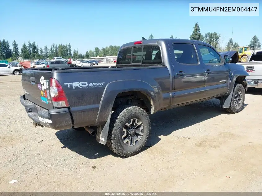 2014 Toyota Tacoma Base V6 VIN: 3TMMU4FN2EM064447 Lot: 42802855
