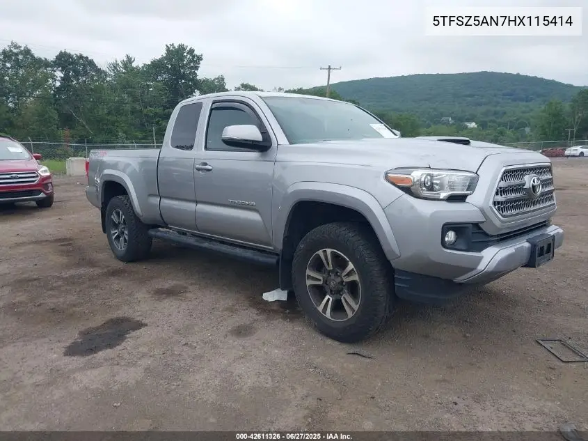 2017 Toyota Tacoma Trd Sport VIN: 5TFSZ5AN7HX115414 Lot: 42611326