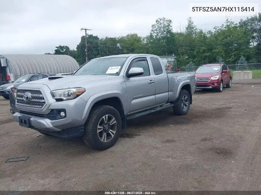 2017 Toyota Tacoma Trd Sport VIN: 5TFSZ5AN7HX115414 Lot: 42611326