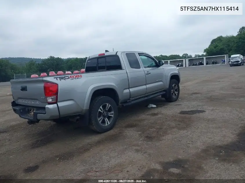 2017 Toyota Tacoma Trd Sport VIN: 5TFSZ5AN7HX115414 Lot: 42611326