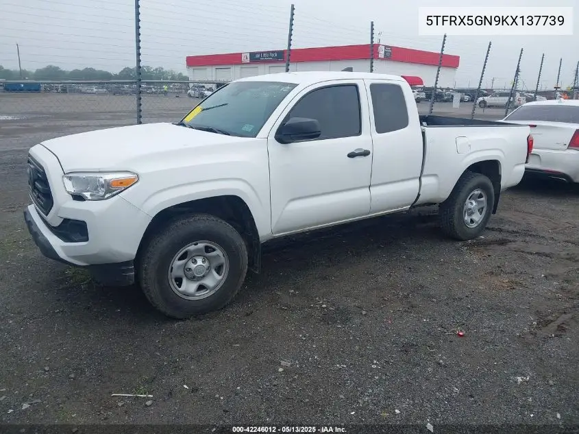 2019 Toyota Tacoma Sr VIN: 5TFRX5GN9KX137739 Lot: 42246012