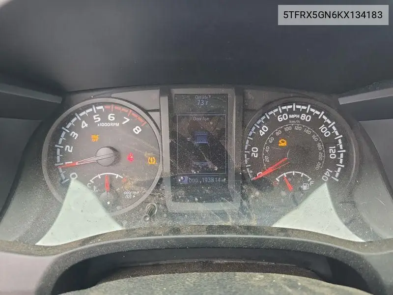 2019 Toyota Tacoma Access Cab/Sr/Sr5/Trd Sport VIN: 5TFRX5GN6KX134183 Lot: 42626662