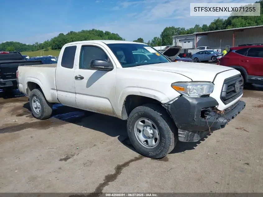 2020 Toyota Tacoma Sr VIN: 5TFSX5ENXLX071255 Lot: 42580391